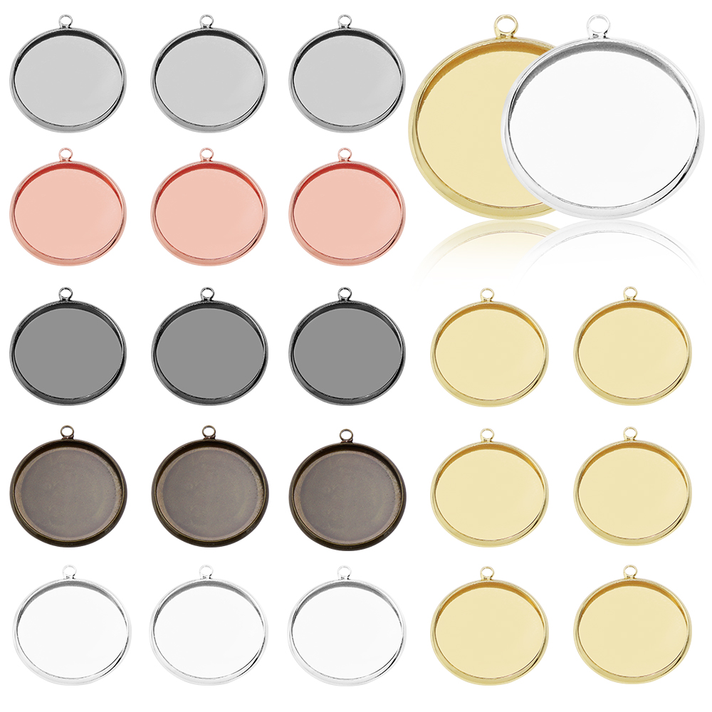 Pendant Blank Bezel - 10 pz Base Cabochon In Ferro