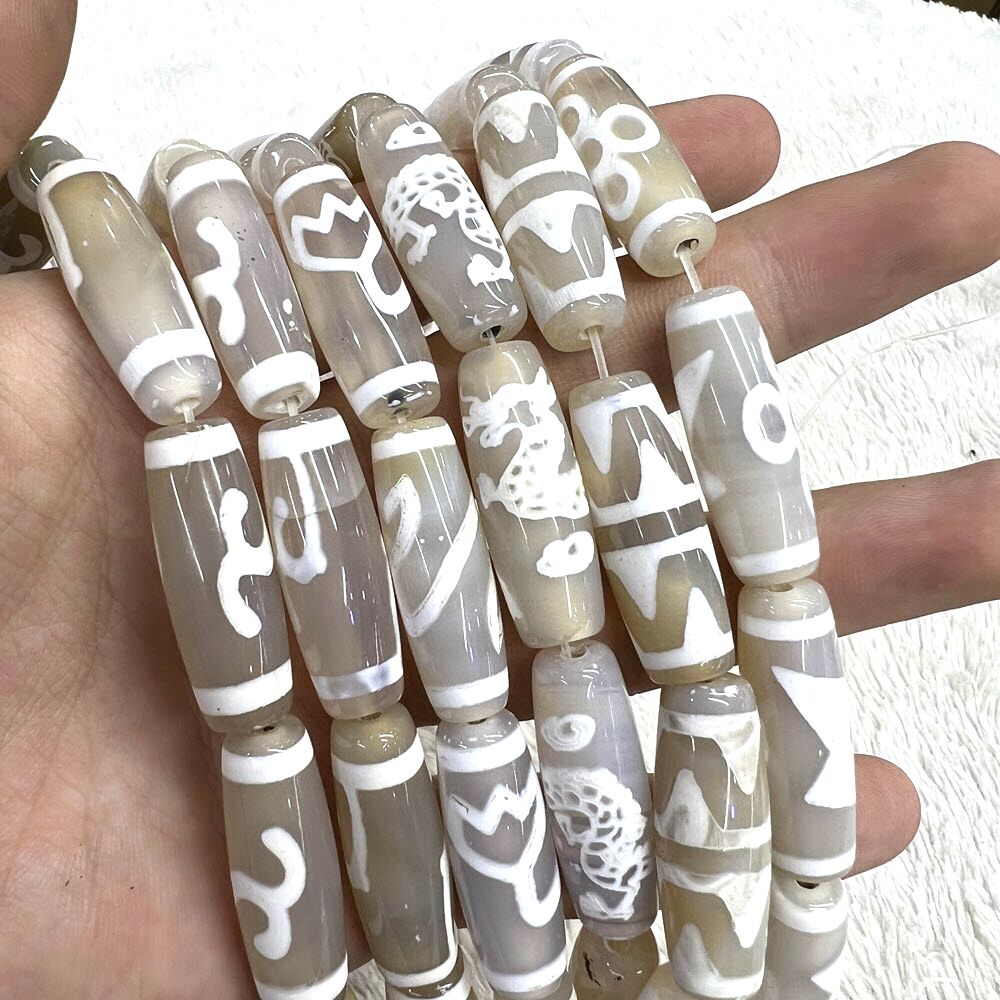 Jewelry Making Store - 30mm Bianco Tibentan 12 Modelli Perline