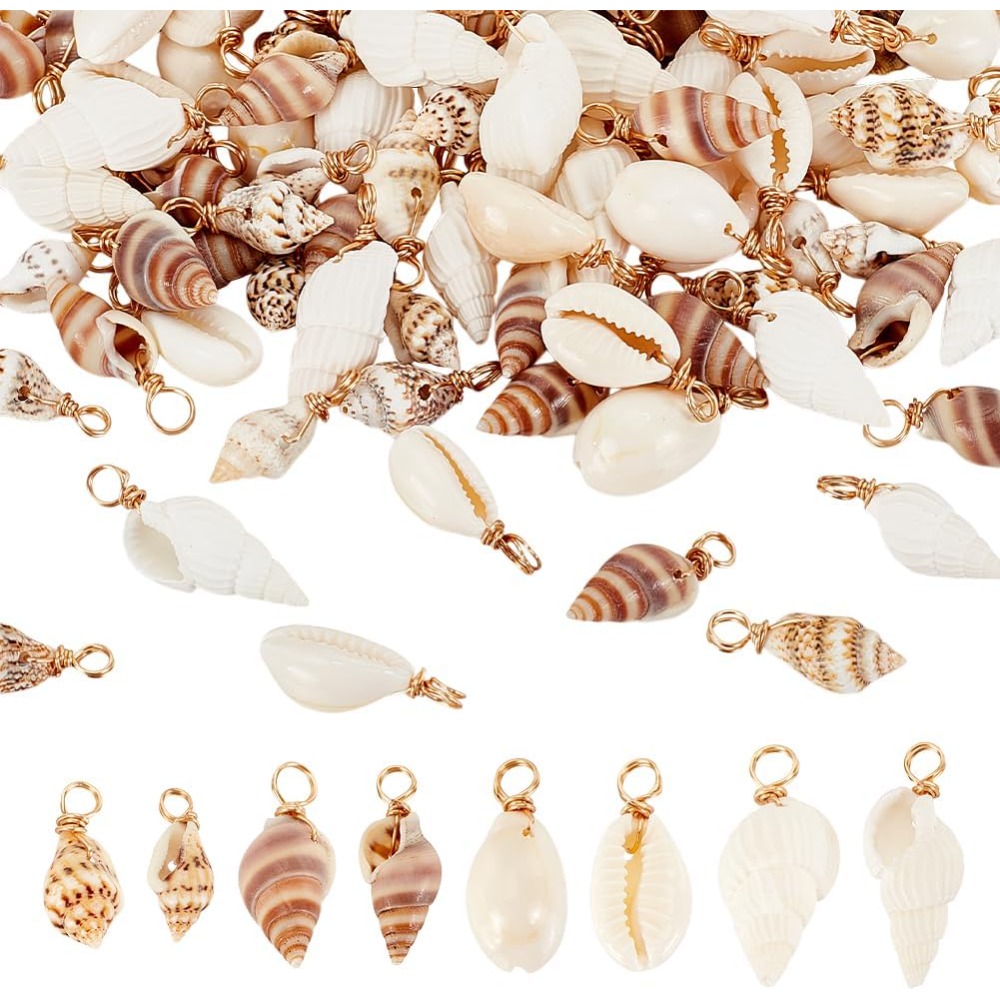 Jewelry Making Tutorial - 100 pz 4 Stili Conchiglia Naturale