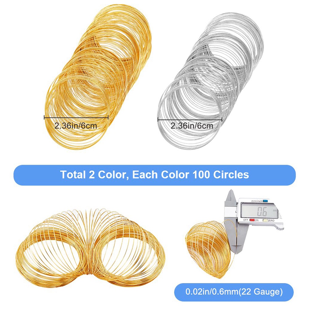 Memory Wire Bracelet - Bracciale in filo di memoria A74E-200,