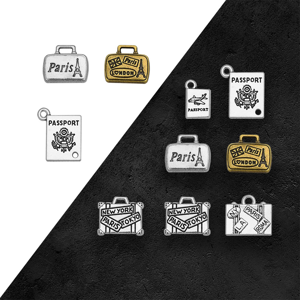 Jewelry Making London - Ciondoli da viaggio per passaporto valigia