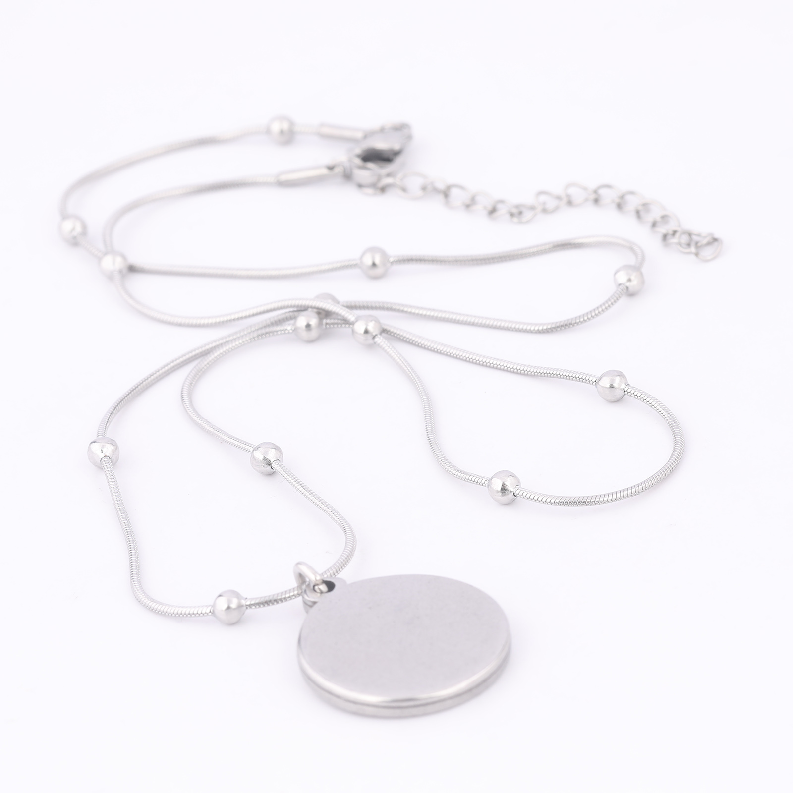 2 pezzi di collana a catena a  - Pendant Blank Bezel recensione e prezzo