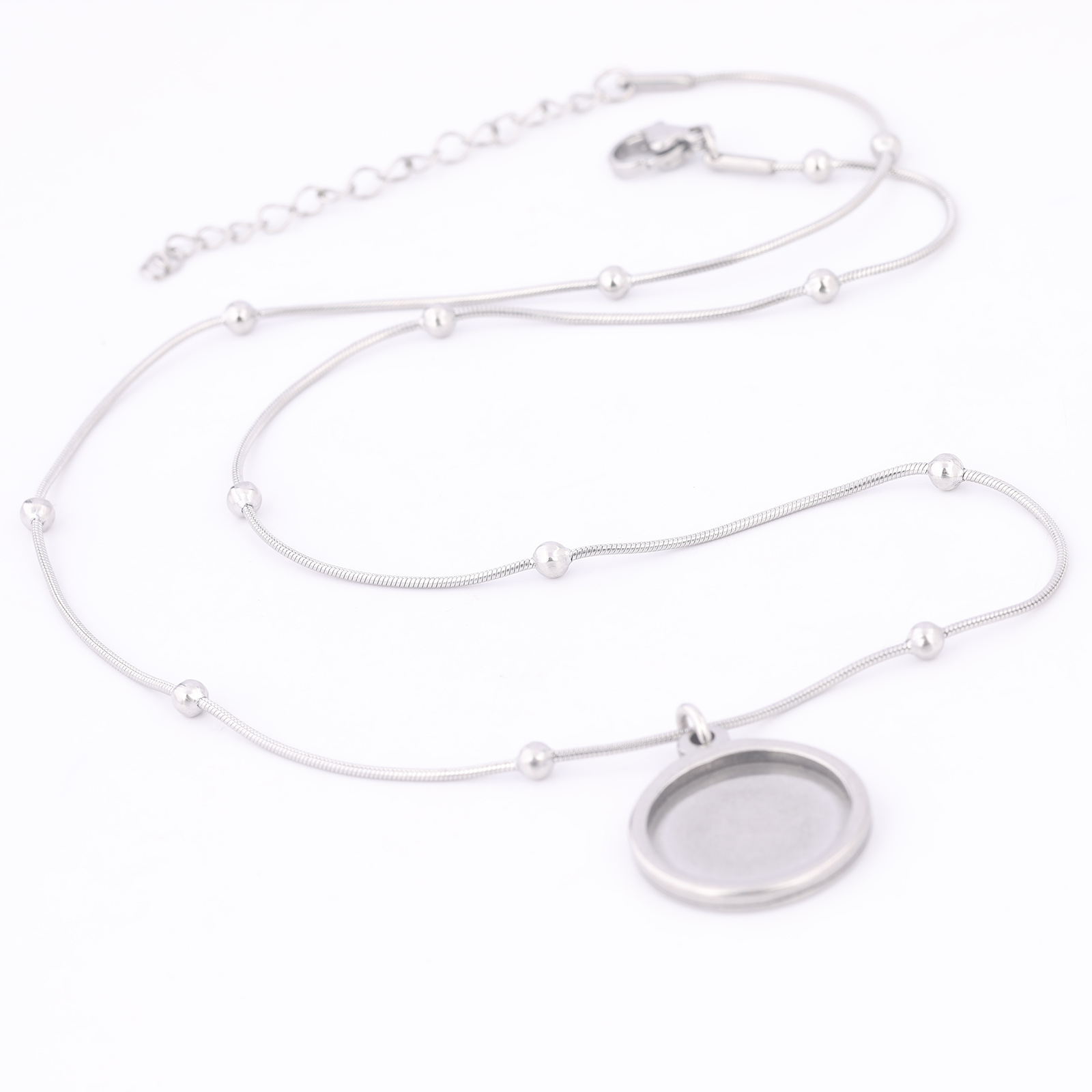 2 pezzi di collana a catena a  - Pendant Blank Bezel recensione e prezzo