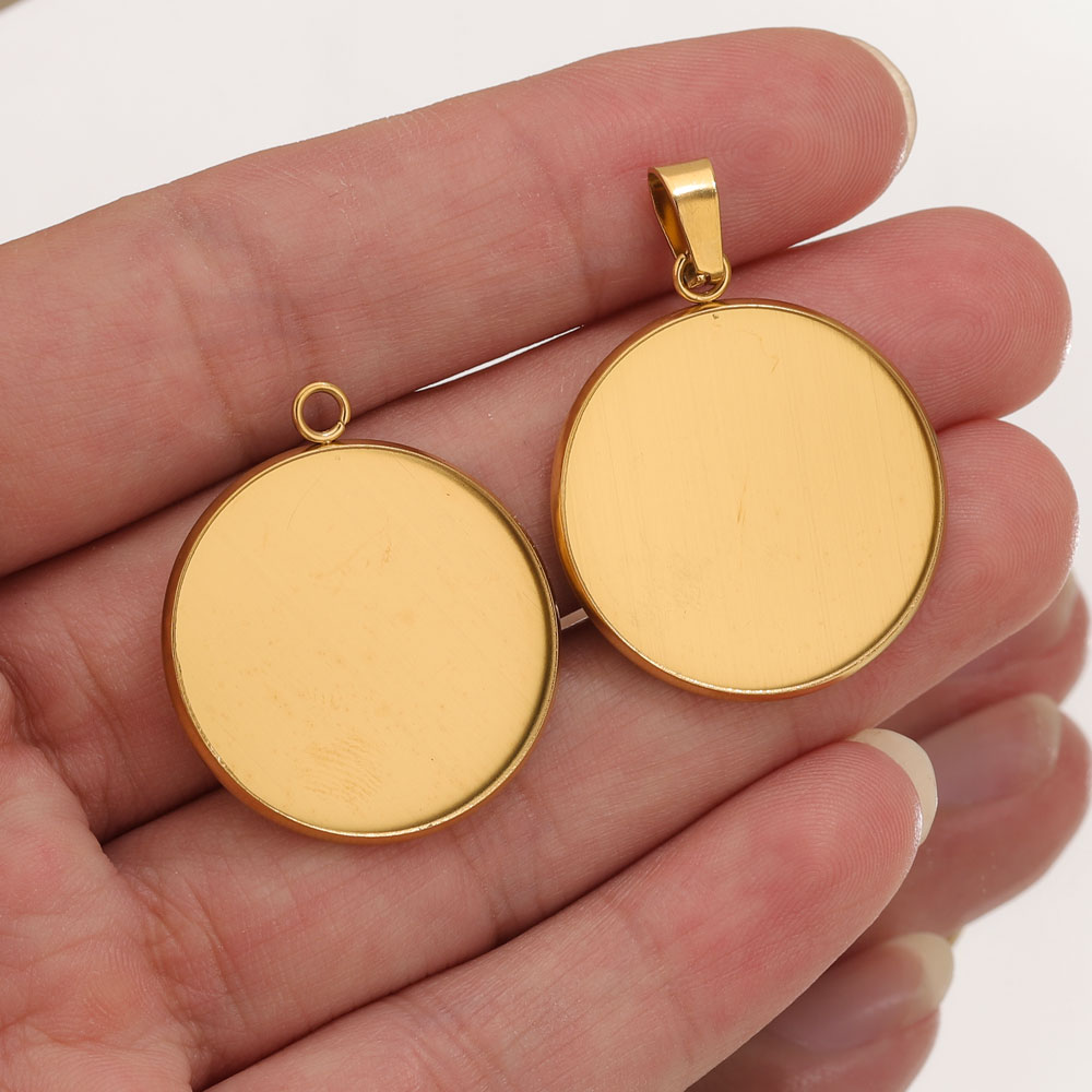 10 pz Pendenti In Oro In Accia - Pendant Blank Bezel recensione e prezzo