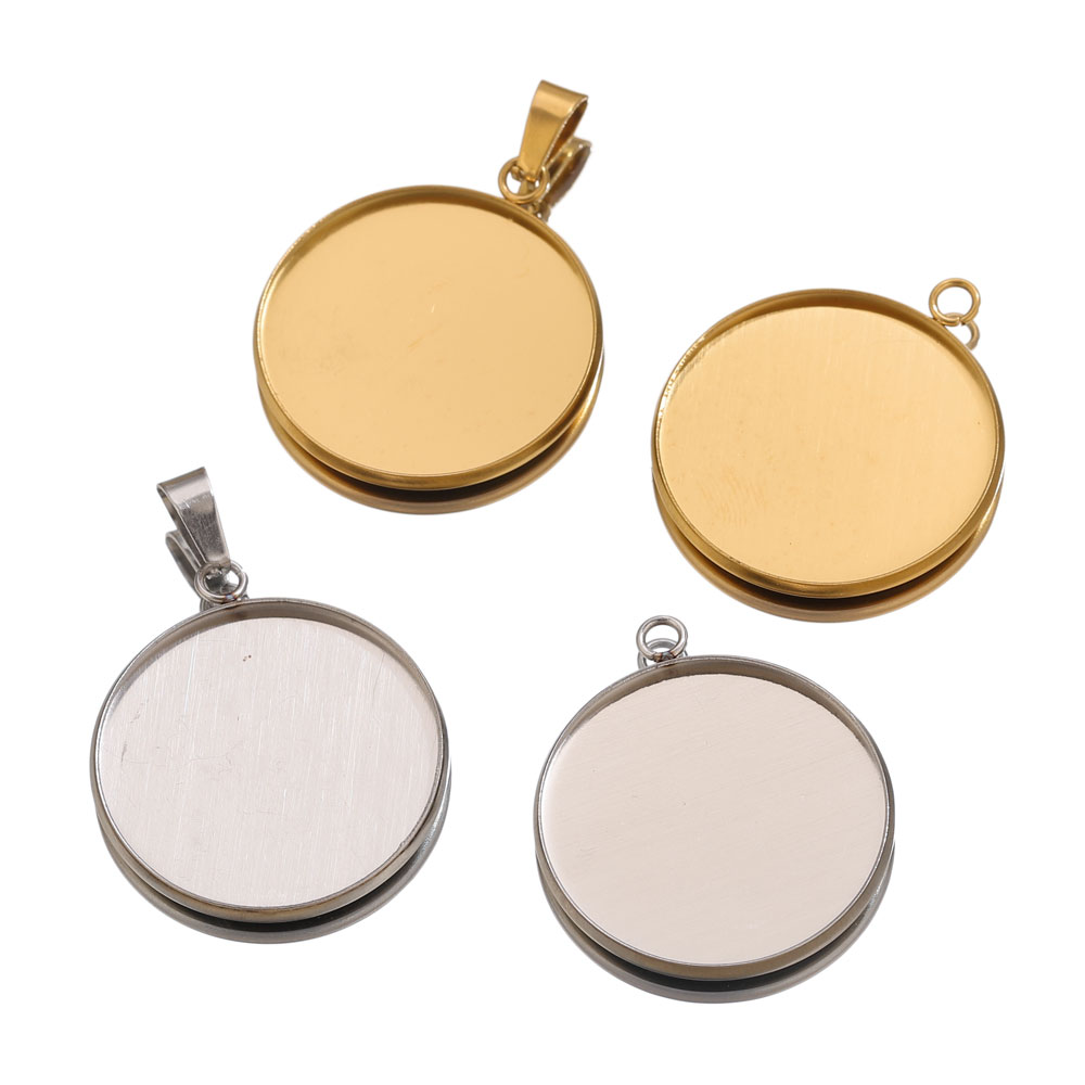 10 pz Pendenti In Oro In Accia - Pendant Blank Bezel recensione e prezzo